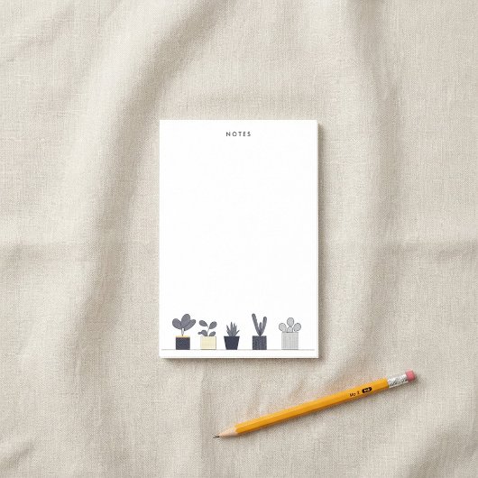 Illustration der Minimalistischen Pflanze von Crea Post-it Klebezettel