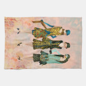 Illustration der Mode der Vintagen 1930er Jahre Geschirrtuch (Horizontal)