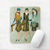 Illustration der Mode der Vintagen 1930er Jahre Mousepad (Mit Mouse)