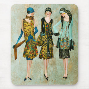 Illustration der Mode der Vintagen 1930er Jahre Mousepad