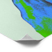 Illustration der Mode - Green-Blue-Gown Poster (Ecke)