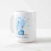 Illustration der modernen blauen künstlichen Intel Kaffeetasse (Vorderseite Links)