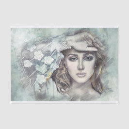 Illustration der modernen Frau Seidenpapier