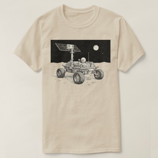 Illustration der Mondrover-Exploration T-Shirt (Design vorne)