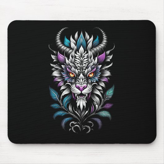 Illustration der mystischen Bestie - Drache der br Mousepad (Vorne)