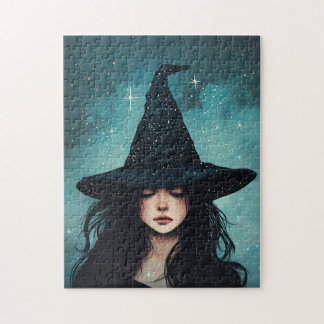 Illustration der Nacht Hexe in der Sternenzeit Puzzle