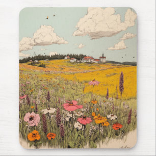 Illustration der Natur Wasserfarbe Zeichnend Mousepad