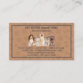 Illustration der Navy Pads Hunde Katzen Haustier Visitenkarte (Rückseite)