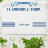 Illustration der niedlichen Blauen Krebshandfarben Geschirrtuch (Gefaltet)