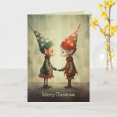 Illustration der niedlichen Elfen Karte (Gelbe Blume)