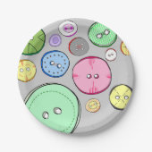 Illustration der niedlichen farbigen Pastelltasten Pappteller (Vorderseite)