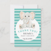 Illustration der niedlichen Frühlingslephant Dankeskarte (Vorderseite)