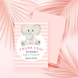 Illustration der niedlichen Frühlingslephant Dankeskarte