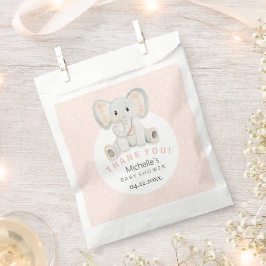 Illustration der niedlichen Frühlingslephant Geschenktütchen (Ausgeschnitten)