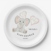 Illustration der niedlichen Frühlingslephant Pappteller (Vorderseite)