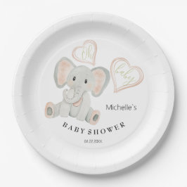 Illustration der niedlichen Frühlingslephant Pappteller