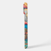 Illustration der niedlichen kreativen Pilzhütte iPhone Hülle (Linke Seite)