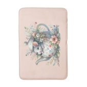 Illustration der niedlichen Maus im Blumentepot Badematte (Vorderseite Vertikal)