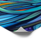 Illustration der niedlichen Meeresschildkröte Poster (Ecke)