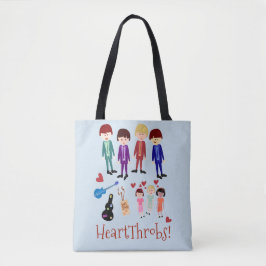 Illustration der Niedlichen Retro-Musikband Tasche