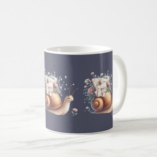 Illustration der niedlichen Schneckenpastel Kaffeetasse (VorderseiteRechts)