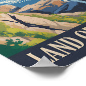 Illustration der norwegischen Landschaft, Reise, K Poster (Ecke)