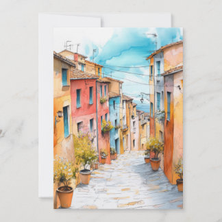 Illustration der Pastelfarbe Zeichnend Dorfhäuser Ankündigung