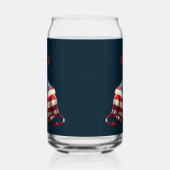 Illustration der patriotischen amerikanischen Flag Dosenglas (Rechts)