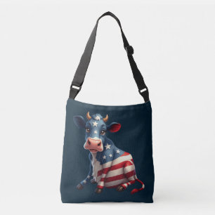 Illustration der patriotischen amerikanischen Flag Tragetaschen Mit Langen Trägern