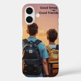 Illustration der personalisierten besten Freunde iPhone 16 Hülle
