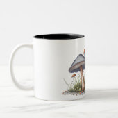 Illustration der Pilzfarben im Aquarellstil Zweifarbige Tasse (Links)