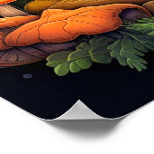 Illustration der Pilzschätze im Wildwald Poster (Ecke)