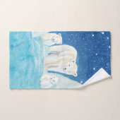 Illustration der Polarbären Badhandtuch Set (Handtuch)