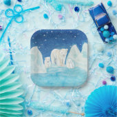 Illustration der Polarbären Pappteller (Party)