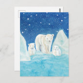 Illustration der Polarbären Postkarte (Vorne/Hinten)