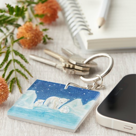Illustration der Polarbären Schlüsselanhänger (Vorderseite rechts)