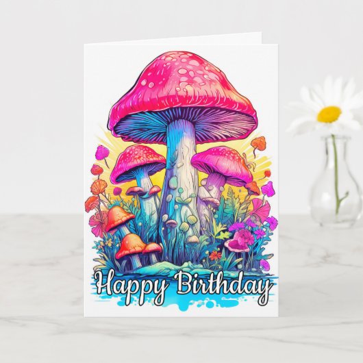 Illustration der Psychedelic Forest Mushroom Karte (Kleine Pflanze)