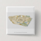 Illustration der Pyramiden von Giseh Button (Vorderseite)