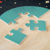 Illustration der Retro Space Rocket Puzzle (Seite)