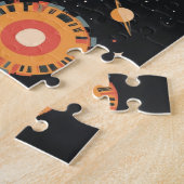 Illustration der Retro Space Rocket Puzzle (Seite)