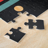 Illustration der Retro Space Rocket Puzzle (Seite)