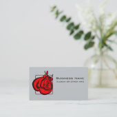 Illustration der Roten Boxhandschuhe Visitenkarte (Stehend Vorderseite)