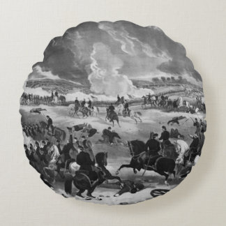 Illustration der Schlacht von Gettysburg Rundes Kissen