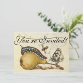 Illustration der Schmetterlingsbeere Einladung (Stehend Vorderseite)