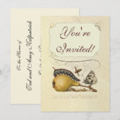 Illustration der Schmetterlingsbeere Einladung (Vorne/Hinten)