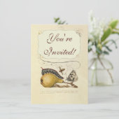 Illustration der Schmetterlingsbeere Einladung (Stehend Vorderseite)