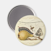 Illustration der Schmetterlingsbeere Magnet (Vorderseite/Rückseite)