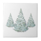 Illustration der schneebedeckten Spruce-Bäume Fliese (Vorderseite)