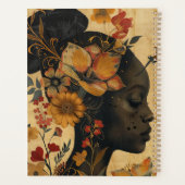 Illustration der schönen Dame und der Blume Planer (Rückseite)