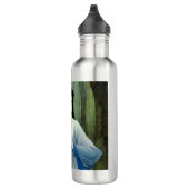 Illustration der schönen Frau im Wald Edelstahlflasche (Rechts)